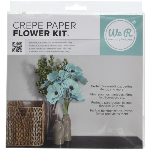 We R Memory Keepers CPF-42673 Κιτ Λουλουδιών Crepe Paper, Τιρκουάζ