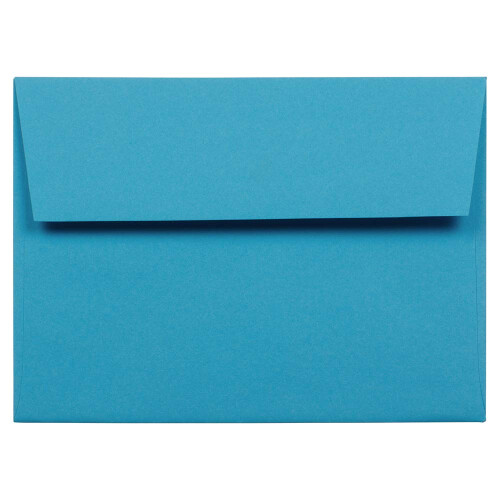 JAM PAPER A6 Έγχρωμες Προσκλήσεις Φάκελοι - 4 3/4 x 6 1/2 - Μπλε Ανακυκλωμένο - 50/Πακέτο