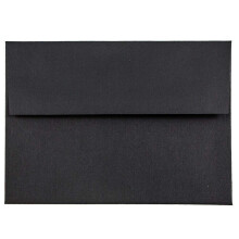 JAM PAPER A6 Premium Einladungsumschlge  4 3/4 x 6 1/2  Schwarzes Leinen  50 Stck pro Packung