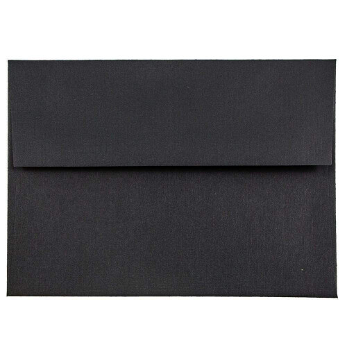 JAM PAPER A6 Premium Προσκλητήρια Φάκελοι - 4 3/4 x 6 1/2 - Μαύρο Λινό - 50/Συσκευασία