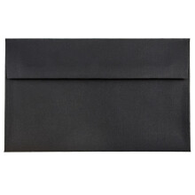 JAM PAPER A9 Premium Einladungsumschlge  5 3/4 x 8 3/4  Schwarzes Leinen  50/Packung