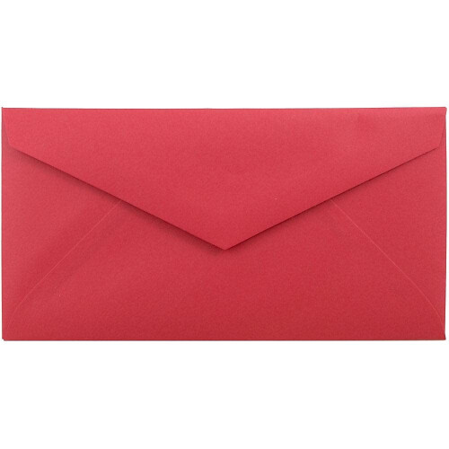 JAM PAPER Μοναχικά Χρωματιστά Φάκελα - 3 7/8 x 7 1/2 - Κόκκινοι Ανακυκλωμένοι - 50/Συσκευασία