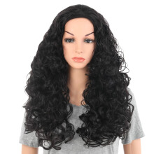 OneDor Langes Haar, lockig, gewellt, voller Kopf, Halloween-Percken, Cosplay, Kostm, Party, Haarteil (2#-dunkelbraun)