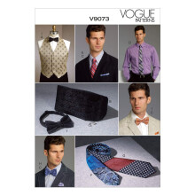 Vogue Patterns V9073 Heren Vest Cummerbund Pochet en Stropdassen Se