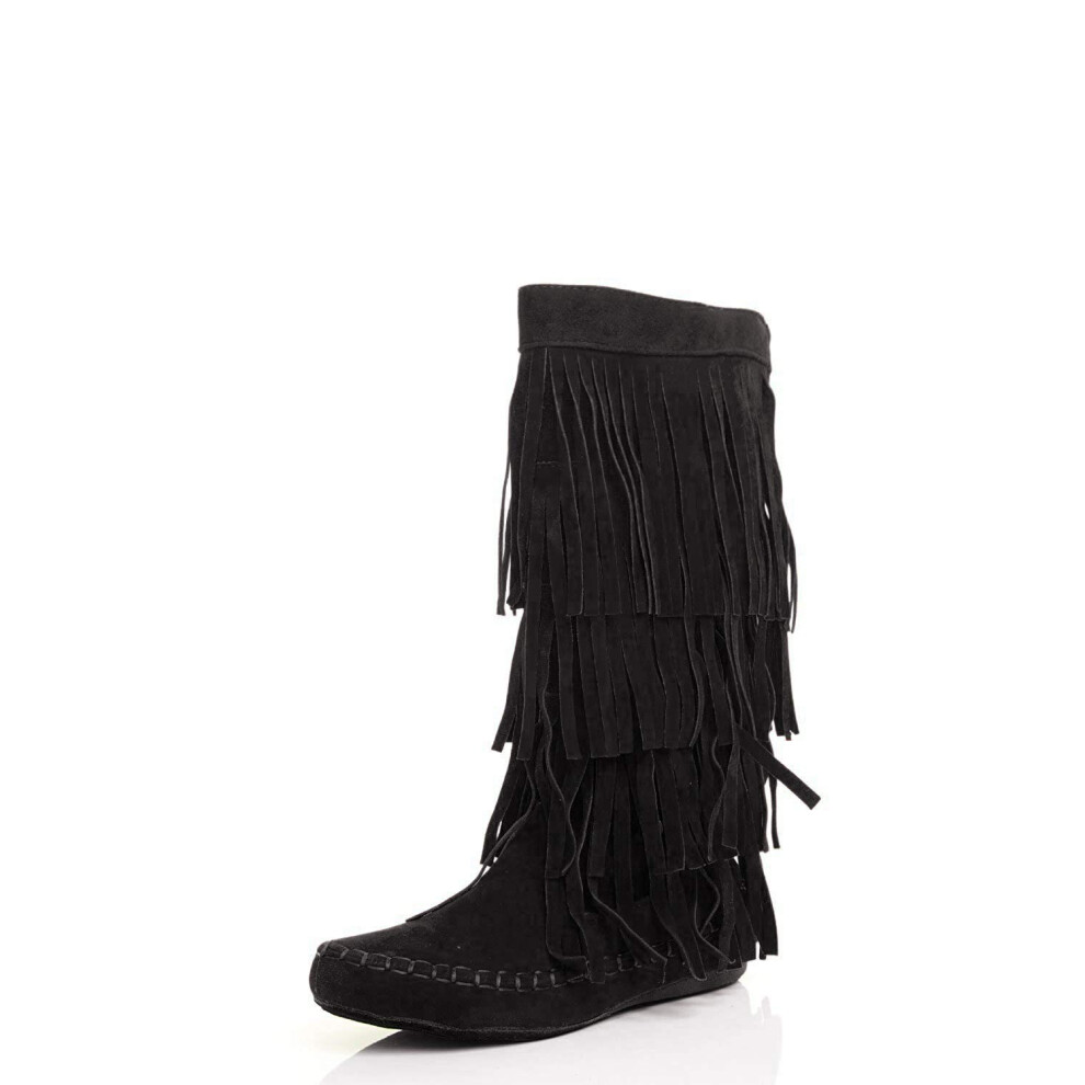 Bottes hautes AXNY Mudd 55 pour femmes, noires, pointure 6,5