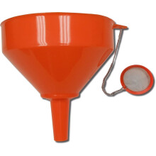 Funil de Óleo de Cozinha de Plástico King Kooker de 8" com Filtro de Malha de Aço Inoxidável