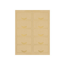 Tolle Papiere! Kraftpapier mit goldenem Geschenkanhnger Versandetikett, Blatt 21,6 x 27,9 cm, Etikett 5 Blatt, 50 Etiketten (2019113)