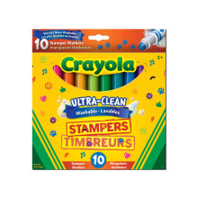 Crayola Ultra- Clean Washingable Stampers Markers 10pc/pakke