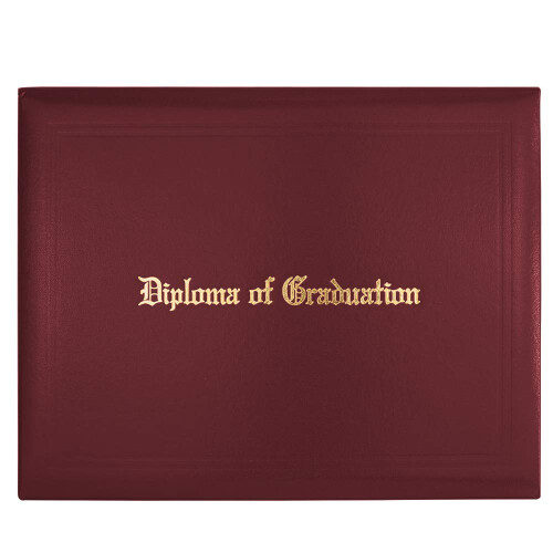 GraduationMall Επενδυμένο Δίπλωμα Κάλυμμα για Πιστοποιητικό 8.5''x 11'' Κόκκινο, 1-Συσκευασία 1