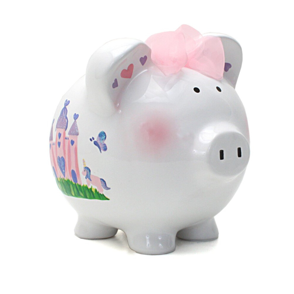 Tirelire en c   ramique Child to Cherish pour filles Princess Castle