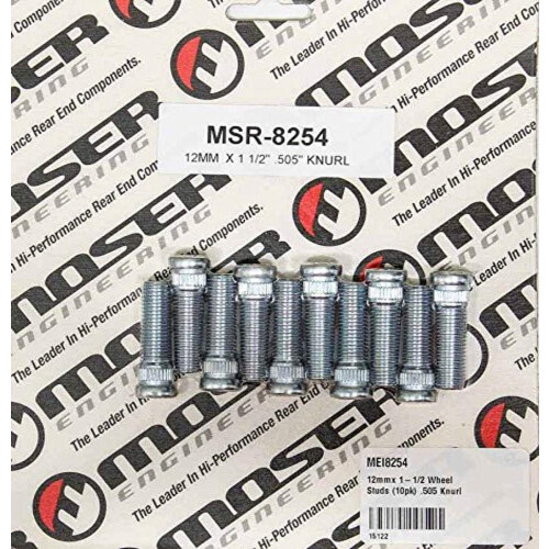Moser Engineering 8254 12mmx 1-1/2 Wheel Stud (.505 Knurl) 1 Pack