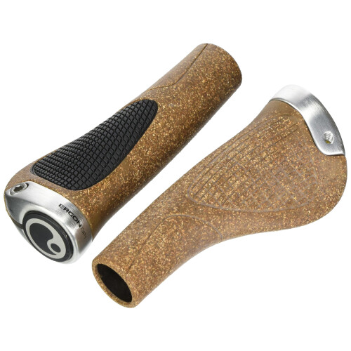 Ergon GP1-S BioKork Grips: Small  Black/Tan