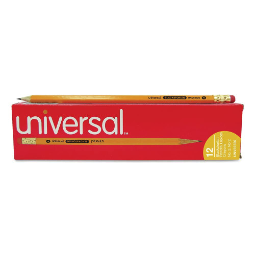 Universal Καθολικό μολύβι Blackstonian 55520, HB #2, Μέτρια Μαλακή, Κίτρινο, Δώδεκα