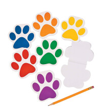 Fun Express Paw Print Notepads - 24 stykker - Uddannelses- og l?ringsaktiviteter for b?rn