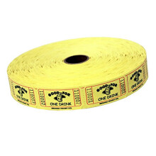 Yellow Good For One Drink Ticket Roll  roll of 2000