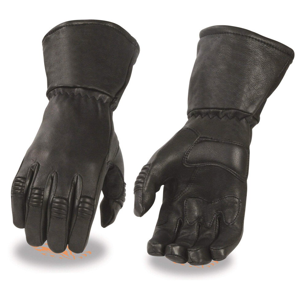 Gants De Moto Doubl S Pour Hommes Shaf International Avec Gantelet (Noir)-image