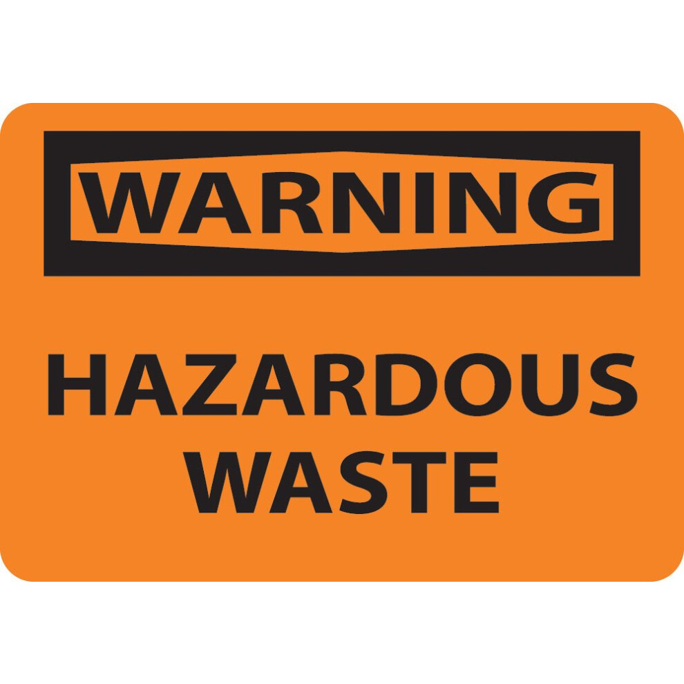 National Marker W426A - Segnale "Warning, Hazardous Waste", In Alluminio, 17,8 X 25,4 Cm, 0,1 Cm-image