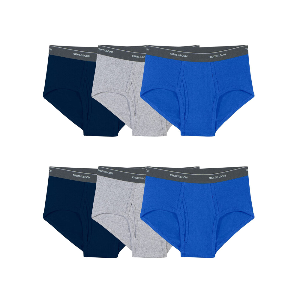 Lot de 6 slips en coton sans    tiquette pour homme Fruit of the Loom - Asso
