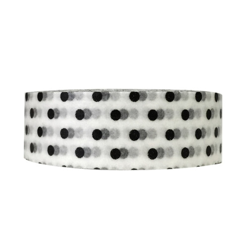 Wrapables Πολύχρωμες Ραβδώσεις Washi Ταινία, Μαύρες και Λευκές Τελείες