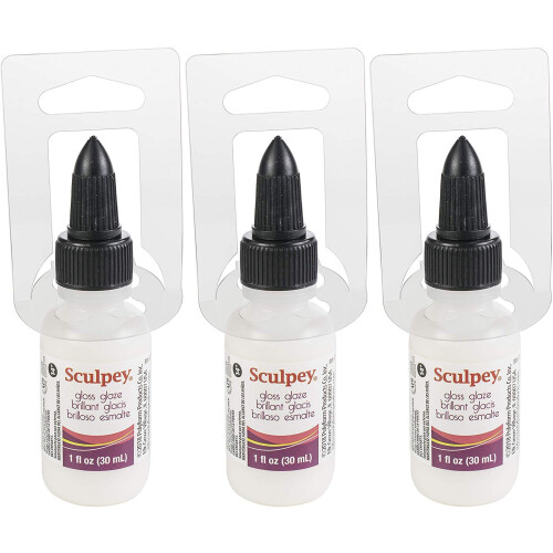 Sculpey Polyform Sculpey Glaze 1 Ounce-Glossy (3-Pack)