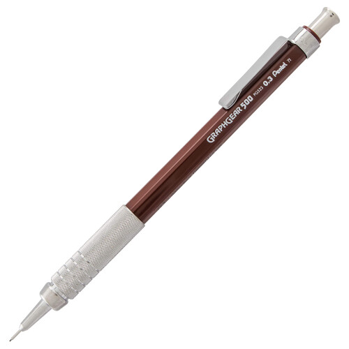 Pentel Μολύβι Σχεδίασης Pentel Arts GraphGear 500, 0.3mm, Καφέ, 1-Πακέτο (PG523EPABP) 1