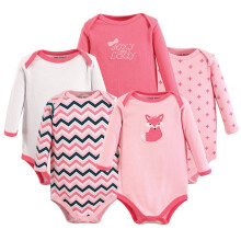 LUVABLE VNNER unisex baby bomull lngrmad bodysuits foxy 9-12 mnader