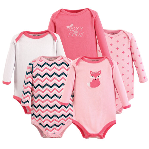 Luvable Friends Unisex Βρεφικά Κορμάκια Μακρυμάνικα, Foxy, 9-12 Μηνών
