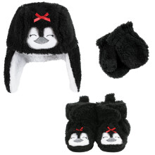 Hudson Baby naisten hattu setti pingviini 0-6 Hudson Baby unisex vauvan ansastajahattu lapaset ja nilkkurit setti tyt  ille pingviini 0-6 kuukautt