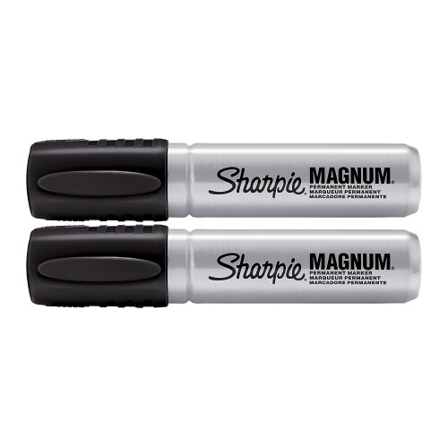 Sharpie 2er-Pack 44101 Magnum Permanentmarker, Schwarz 1