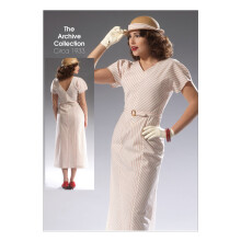 McCall's Patterns M7153 Misses' Dress and Belt Sewing Pattern by The Archive Collection 1933 E5 (14-16-18-20-22)