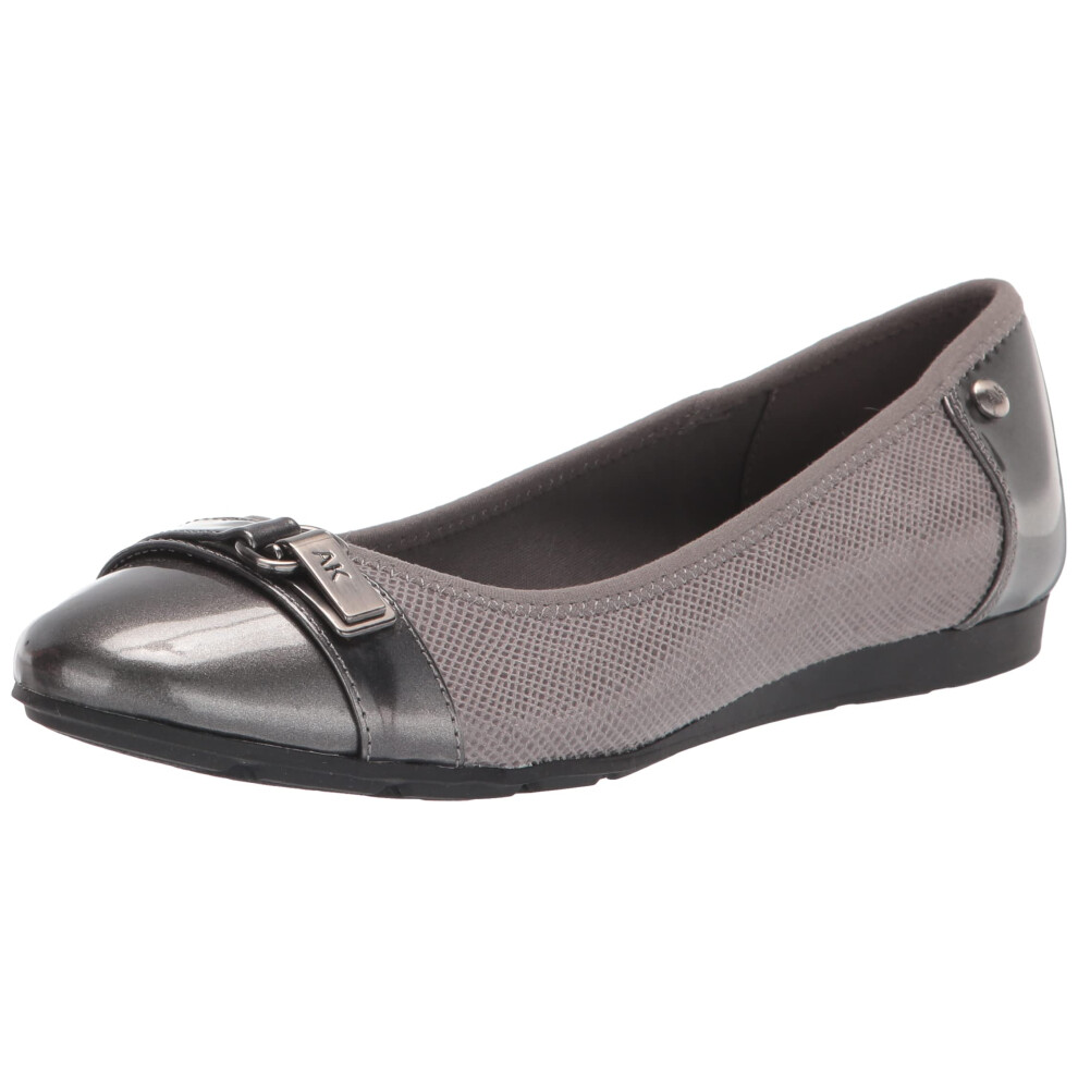 Anne Klein Womens Able Comfortable Ballet Flat Grey 7 M US