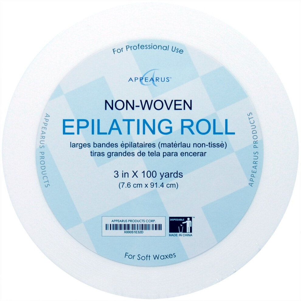 Apparire Appearus Non-Woven Waxing Roll Strips Epilating Roll (3""X100 Yards)