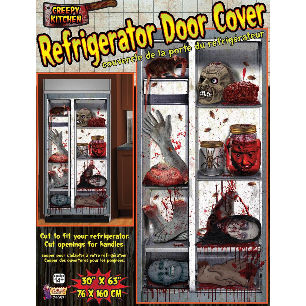 Forum Novelties Haunted House Refrigerator Door Cover  Multicolor (75083)