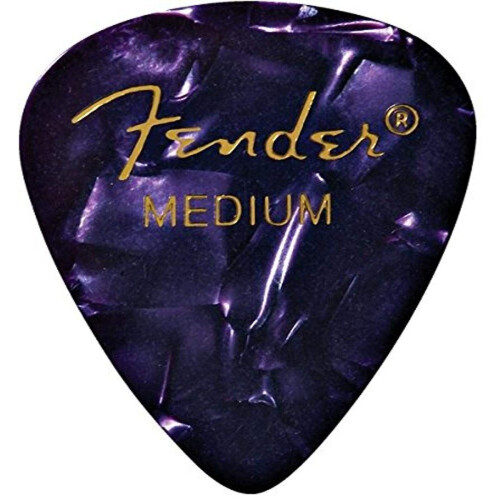 Fender Fender Premium Celluloid Κιθάρας Picks 351 Σχήμα, Μωβ Moto, Μεσαίο, 144-Πακέτο