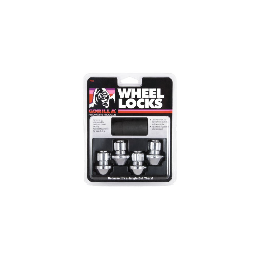 Gorilla Automotive 96641DX Chrom-Felgenschloss-Set Im Fabrikstil, 14 Mm X 1,50 Gewindegr E, 4Er-Pack-image