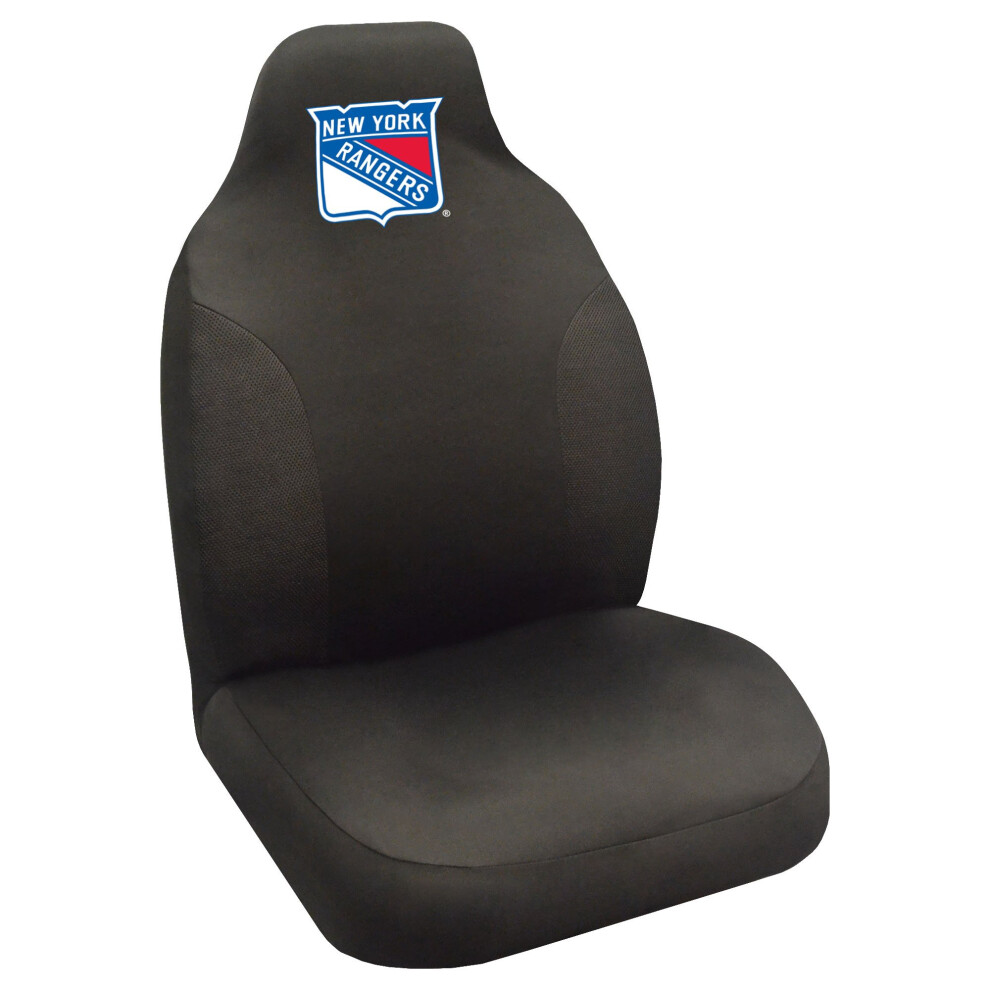 Fanmats 17171 New York Rangers Embroidered Seat Cover Black 842989071714