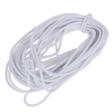 Elastick n ra Usew 1/8 palca (3 mm) biela, hrub , okr hla, pru n (odstrihnut po 10 yardoch)