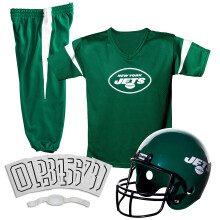Franklin Sports New York Jets Kinder Football Uniform Set - NFL Kostüm für Jungen & Mädchen - Enthält Helm, Trikot & Hose - Groß