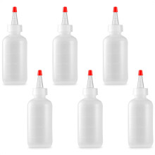 Sticle de stoarcere de plastic 6Pcs din plastic - 120 ml sticle goale pentru sticle de plastic lichid cu capace sticle de stoarcere 4 oz sticla k
