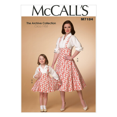 McCall's Patterns M7184 Γυναικείο/Παιδικό/Κοριτσίστικο Τοπ και Φόρεμα Ραπτικής