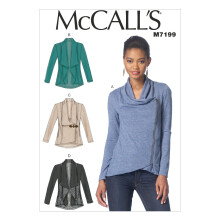 McCalls Patterns M7199 Misses Jackets Sewing Template A5 68101214