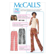 McCalls Patterns M7198 Misses Shorts and Pants Sewing Template A5 68101214