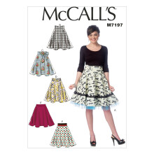 McCalls patronen M7197 Misses rokken naai sjabloon A5 68101214