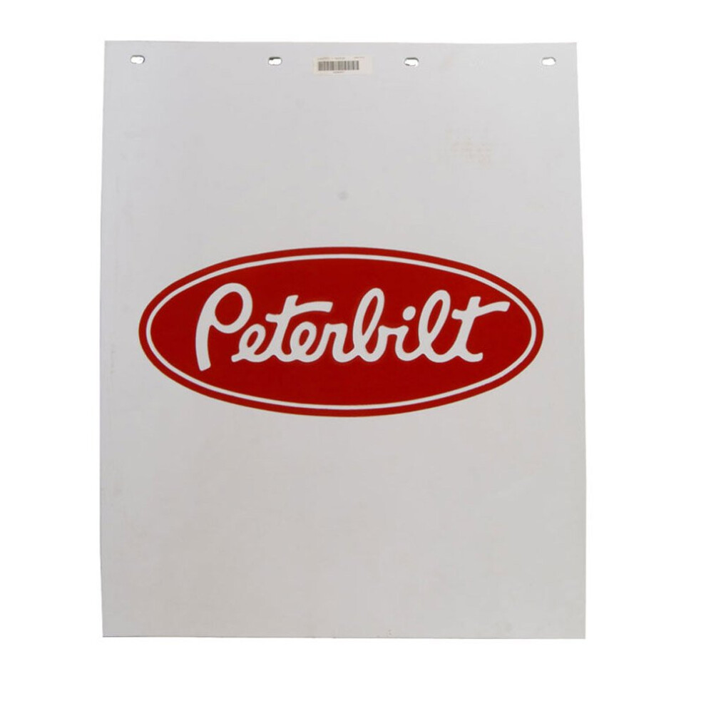 Peterbilt Motors 24"" X 30"" Poly 3/16"" Thick Semi Truck Mud Flaps White 638339904371
