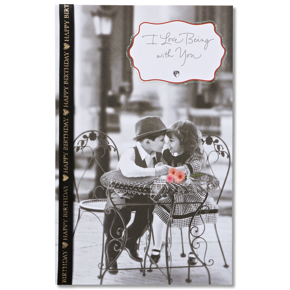 American Greetings Love Being With You - Biglietto Di Auguri Per Innamorato Con Pellicola-image