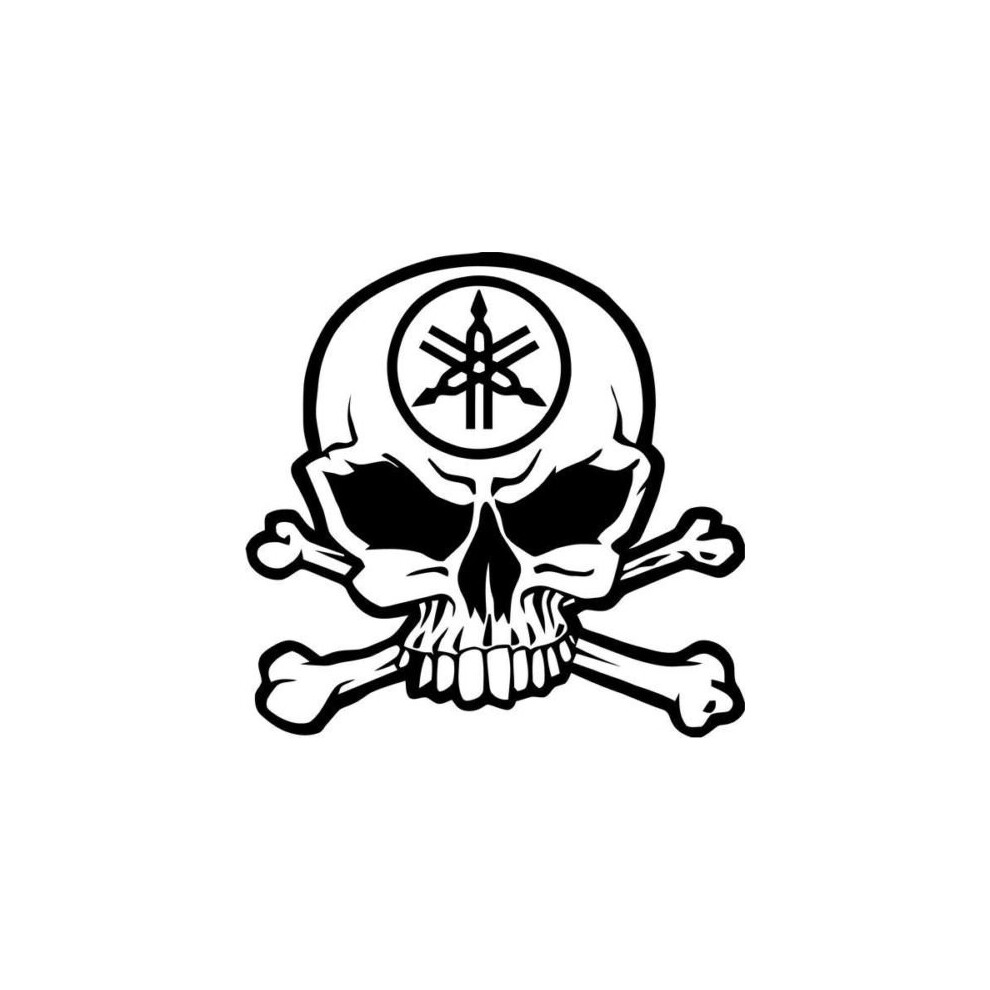 Y Motorcycle Racing Skull Crossbones Car Truck Windows Decor Decal Sticker - Die Cut Vinyl Decal For Windows Cars Trucks Tool Boxes Laptops Macbo 6960844531730
