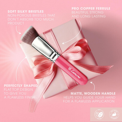 LAMORA Foundation Brush για Υγρό Μακιγιάζ - Kabuki για Κρέμα, Σκόνη, Ρουζ και Concealer 1