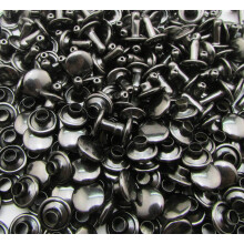 Amanteao Gun Black Double Cap Rivets Plane Cap 8mm og Post 6mm pakke med 150 s?t