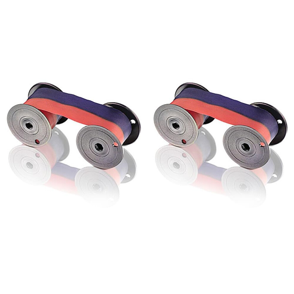 (2 Pack) Lathem Mechanical Time Clock Ribbon Nylon for Use with Lath