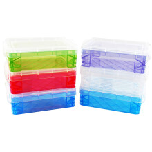 Avantus Crafts Storage Studios Super Stacker 6 pachet de Crayon Box 1,5 x 3,5 x 4,75 inci; Setul vine n combina?ii de culori aleatorii de violet